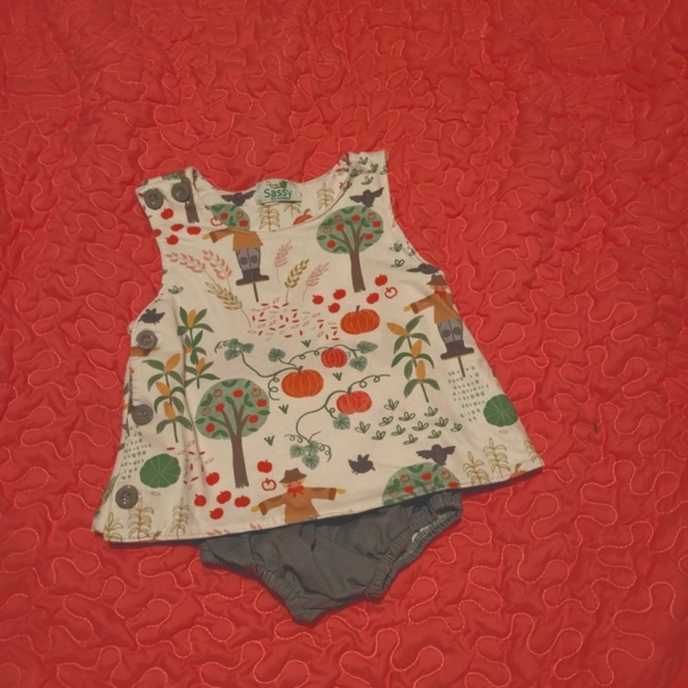 Boutique sassy stitches 9 to 12 month